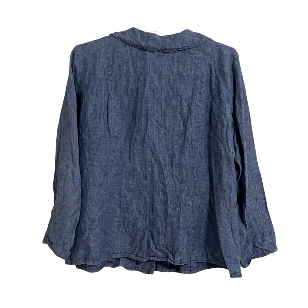 Flax Collared Button Down Lightweight Blouse - image 5